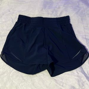 Navy lululemon tracker shorts